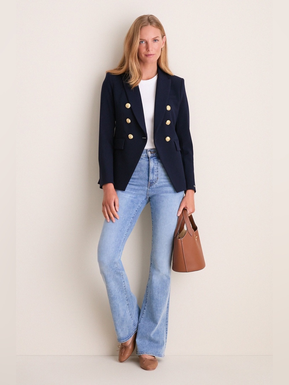 Veronica Beard Miller Dickey Jacket Blazer Navy Blue with Gold Buttons Size 00 - Picture 3 of 14